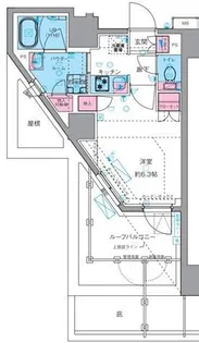 ジェノヴィア四谷三丁目グリーンヴェール【3階】の間取り