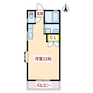 コーポあすか【1階】の間取り