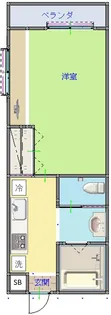 クリーク宇茂佐【1階】の間取り