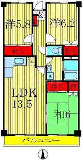 ロイヤルパレス天王台【4階】の間取り