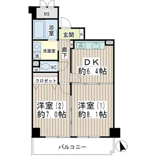ガルファーサ新横浜【5階】の間取り