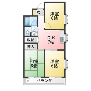 ハピネスマンション【3階】の間取り