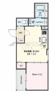 デメテル寺田町【2階】の間取り