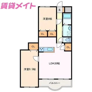 フェリース【3階】の間取り