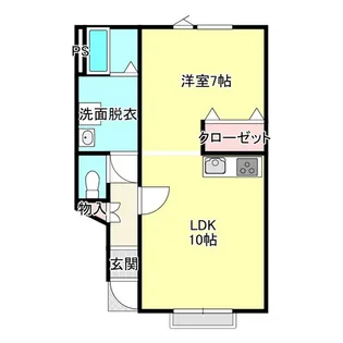 ディライトAB【2階】の間取り