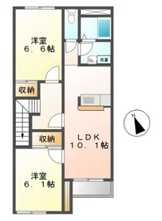 ヴェルジュみのやま【2階】の間取り