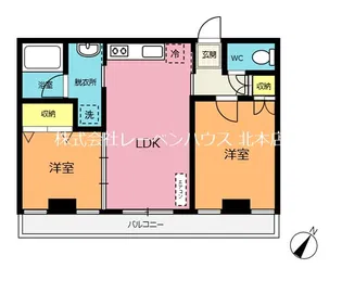 グレースヒル大和【3階】の間取り