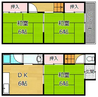 大阪府枚方市津田元町2【一戸建】の間取り