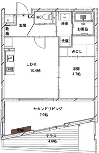 モンテルーチェ医学部前【1階】の間取り