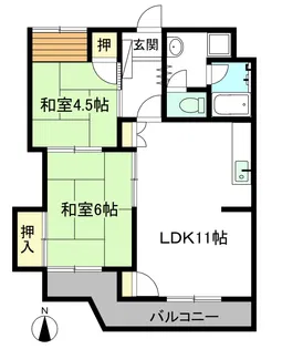 桜パレス【6階】の間取り