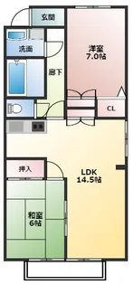 ブルウジュ【2階】の間取り
