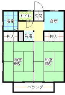 石川コーポ【2階】の間取り