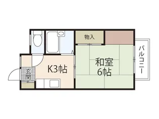 サンシティー鳥井原【1階】の間取り