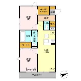 ヴァンヴェール【1階】の間取り