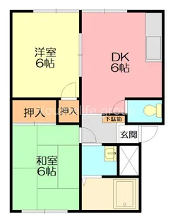 メゾンタイガーA棟【2階】の間取り