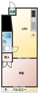 1DKの間取り画像