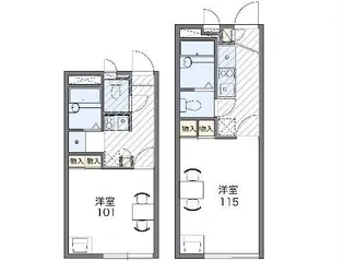 レオパレスガーデンコートJ【1階】の間取り