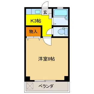 岐阜県岐阜市月丘町3【マンション】の間取り