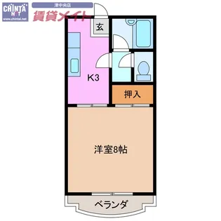 レジデンスタイコー【3階】の間取り