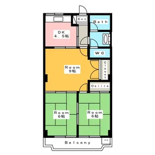 東山マンション【3階】の間取り