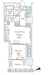 東京都港区港南3【マンション】の間取り