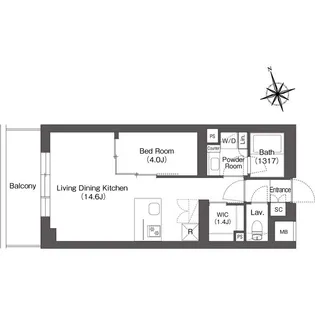 ルーウェ東大泉【6階】の間取り