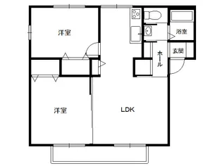 リッチフィールドB【2階】の間取り