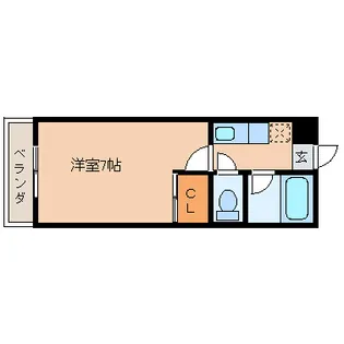 シャルム長田【1階】の間取り