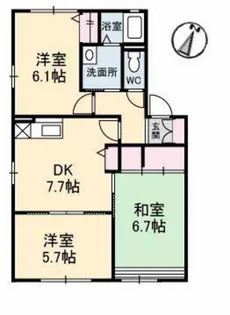 リッシュ伊藤 B棟【1階】の間取り