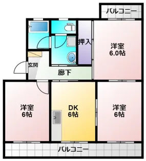 コーポラス幸【2階】の間取り