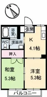 キャピトル桃山【2階】の間取り