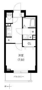クレヴァンス神楽坂【3階】の間取り