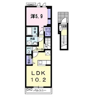 ラポームメゾンII【2階】の間取り