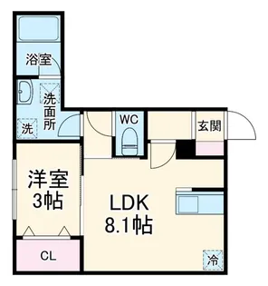 ブルームマーレ【1階】の間取り