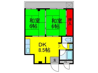 エイウンビル【2階】の間取り