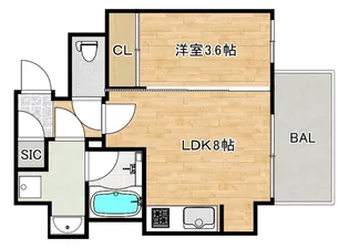 大阪府大阪市天王寺区玉造元町【マンション】の間取り