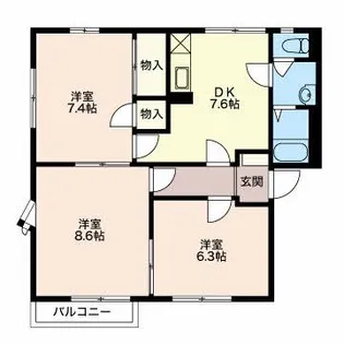 ノーザンフレグランス B【1階】の間取り