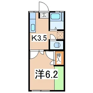 福島県郡山市田村町金屋字上川原【アパート】の間取り