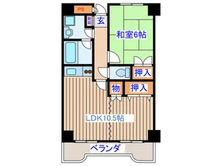 Dio-Hori III号棟【3階】の間取り