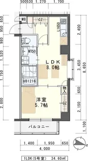 グレース仙台南【5階】の間取り