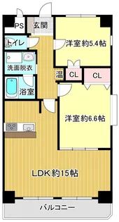 スカイコート【6階】の間取り