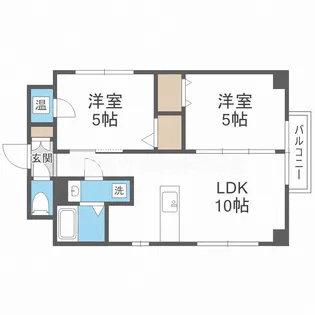 大阪府大阪市天王寺区上汐5【マンション】の間取り