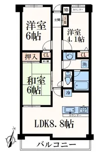 ドラゴンマンション多摩センター壱番館【1階】の間取り
