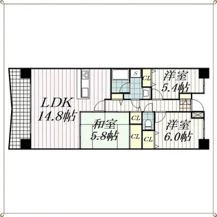 ライオンズマンション千葉グランドタワー【20階】の間取り