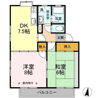 メジーフローレンス B【2階】の間取り