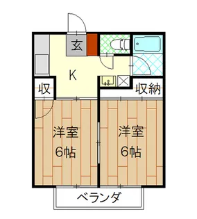 2Kの間取り画像