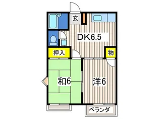 コ-ポモンテリブロ【2階】の間取り