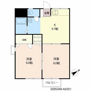サンコーポ【2階】の間取り