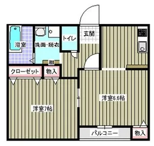 ダイヤパレス南陽B【2階】の間取り