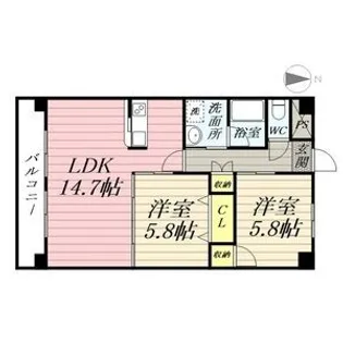 本郷マンション【2階】の間取り